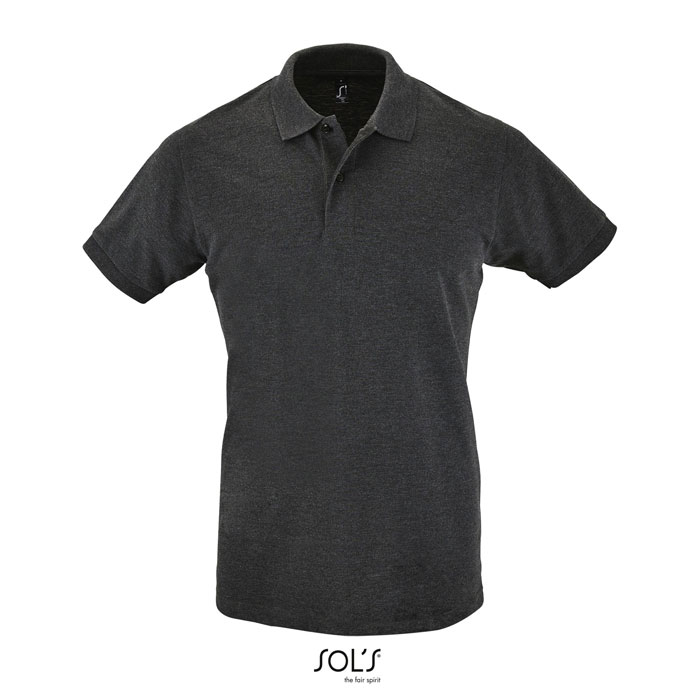 Polo personnalisable pour homme 180g - PERFECT anthracite chiné